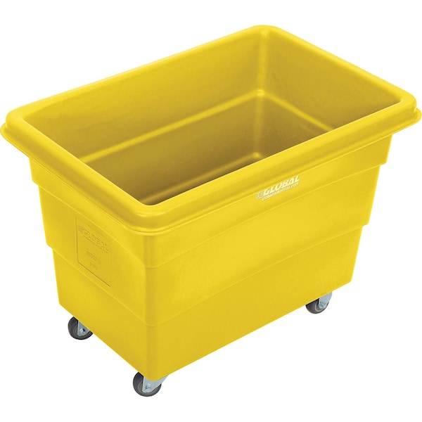 8 Bushel Plastic Bulk Box Truck, Direct Mount Base, Yellow, 33-3/10L X 24-3/5W X 27-2/5H